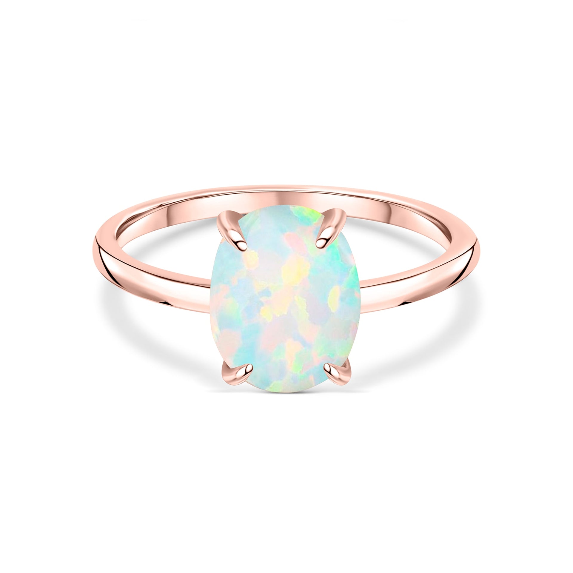 Rose Gold Opal Engagement Ring