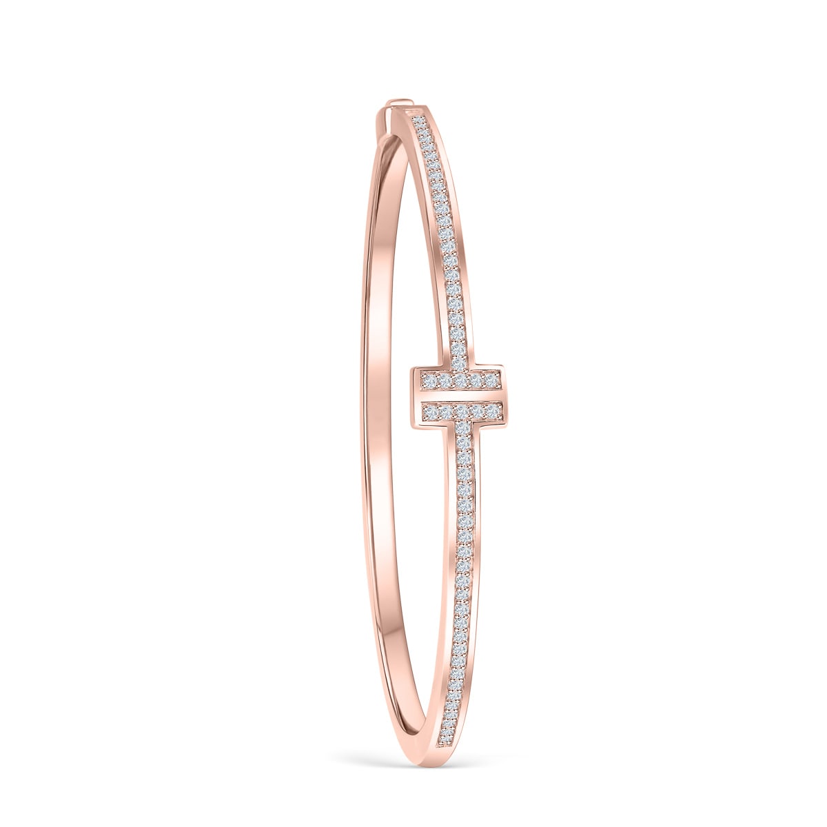 the gia rose gold bangle setting