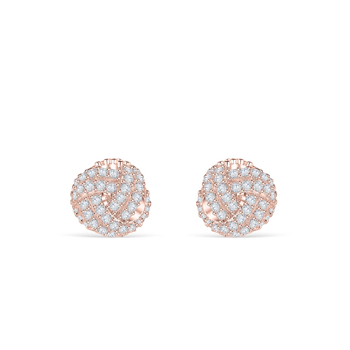 rose gold knot earrings