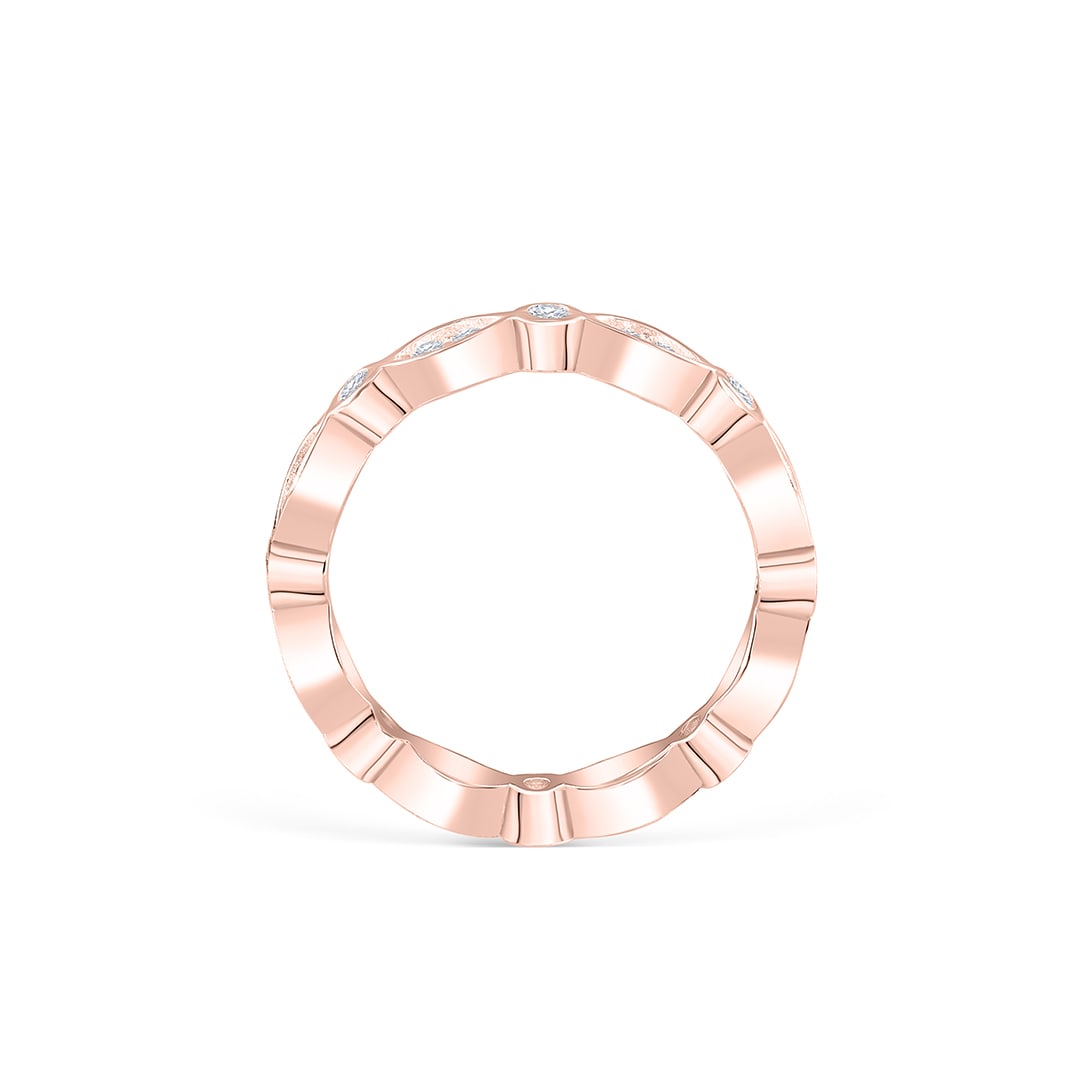 the bella rose gold wedding band
