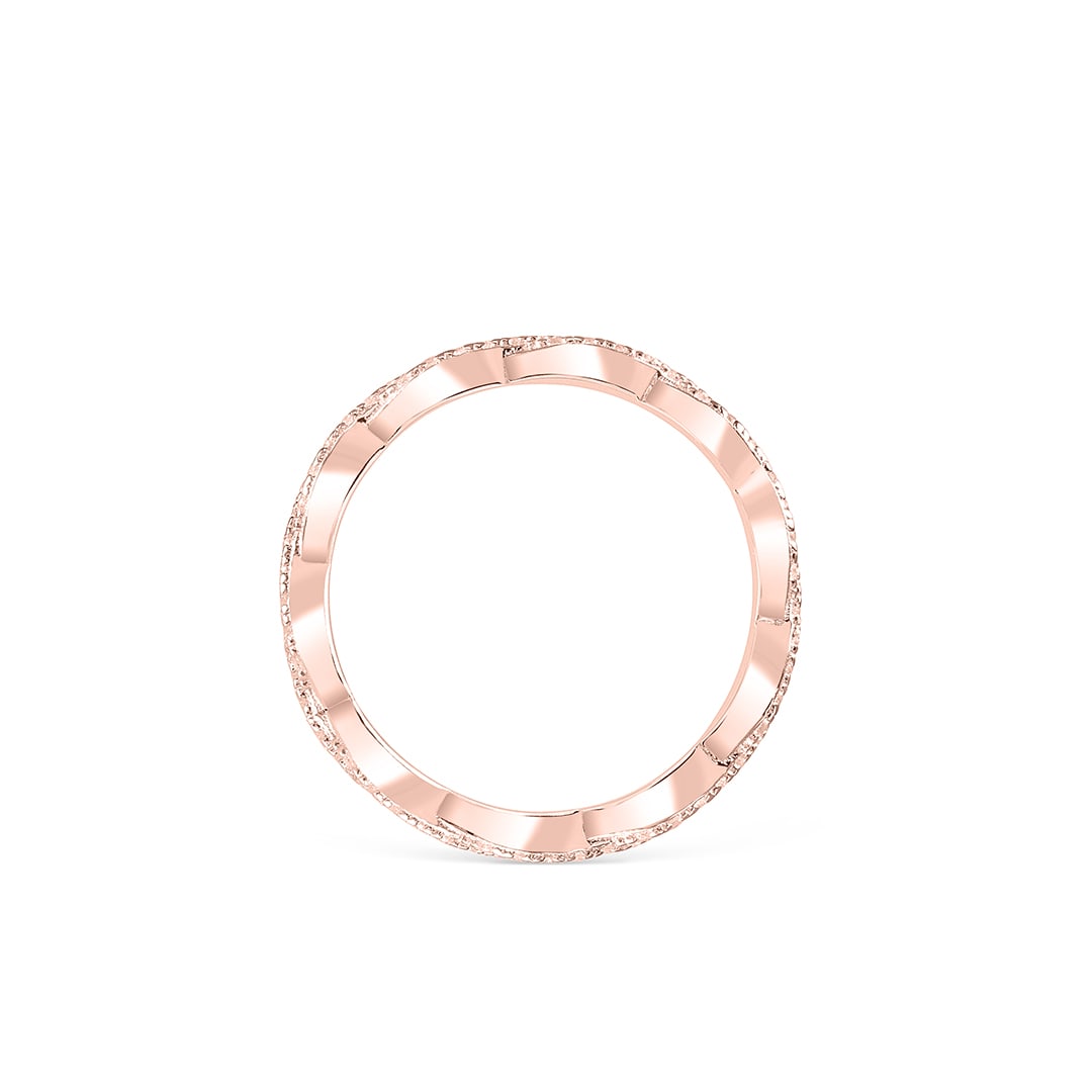 ladies sadie rose gold vintage twisted wedding band