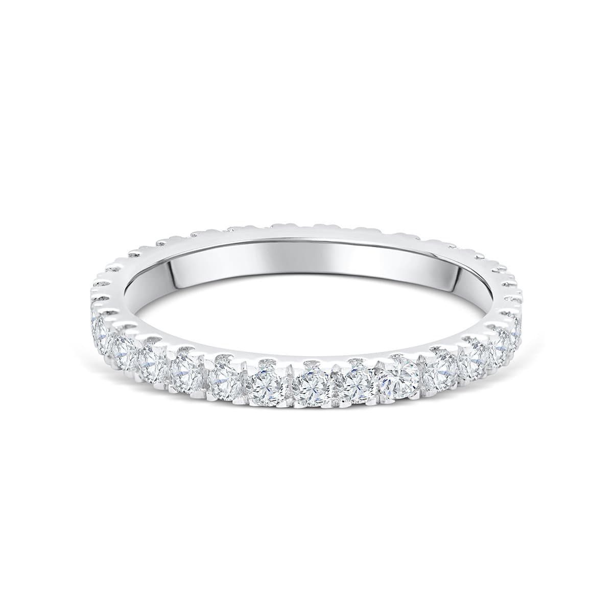 the eternity silver wedding band