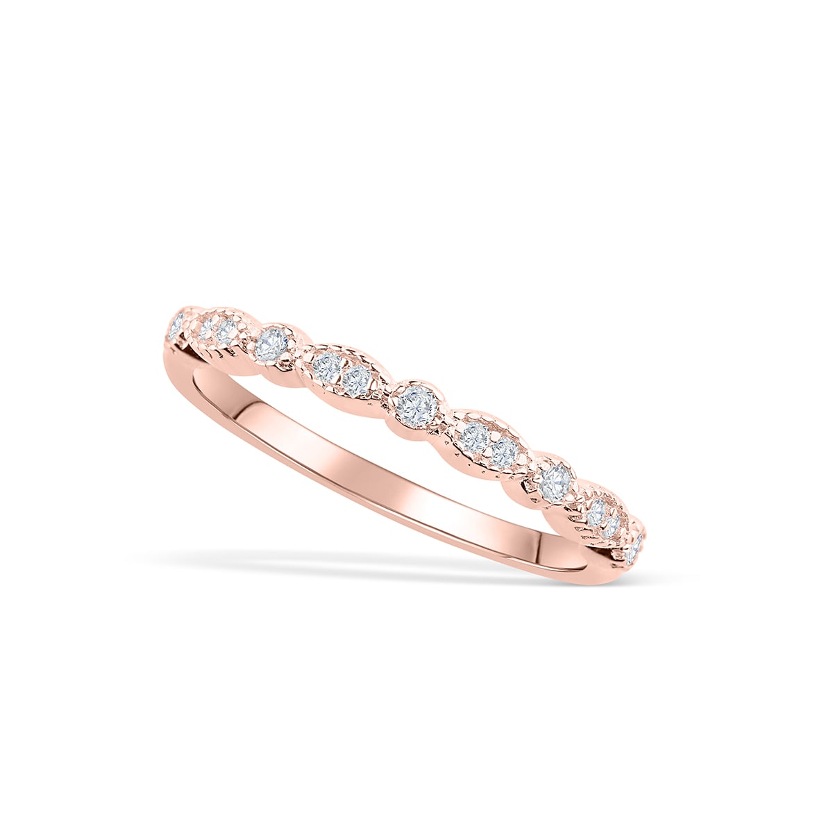 the forever rose gold vintage wedding band