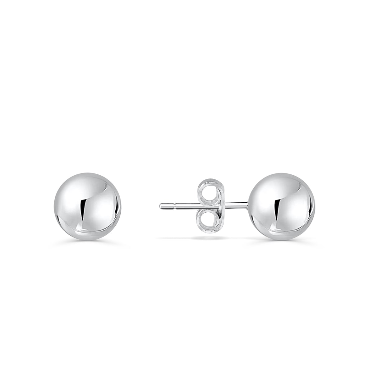 the leah silver ball earring