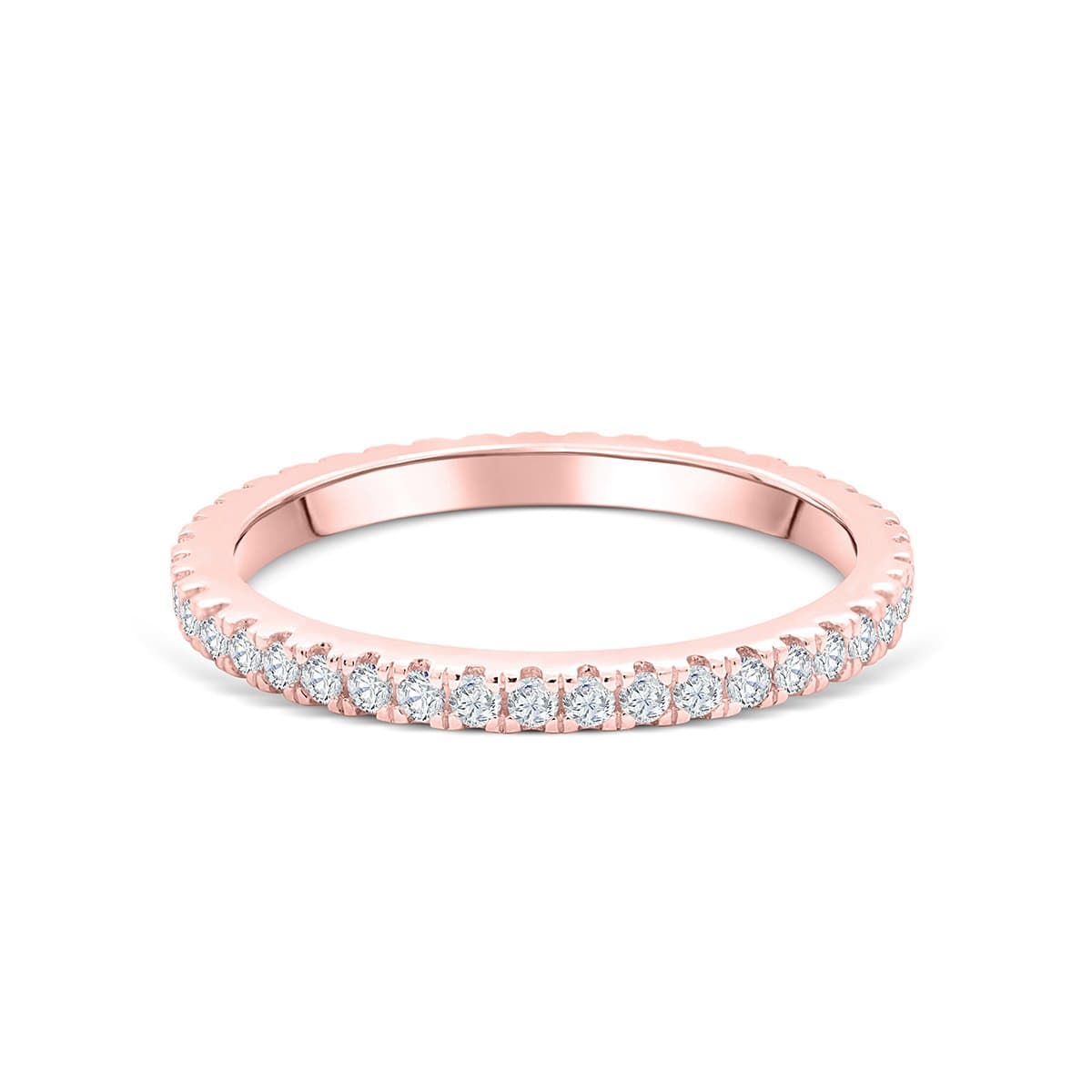 the promise rose gold wedding band setting