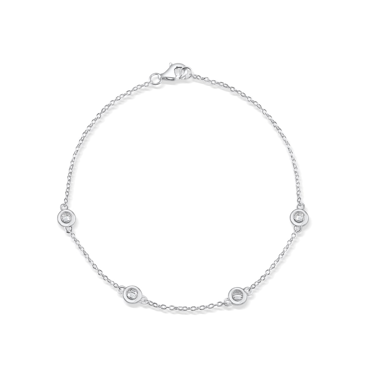 hana silver round cut bracelet