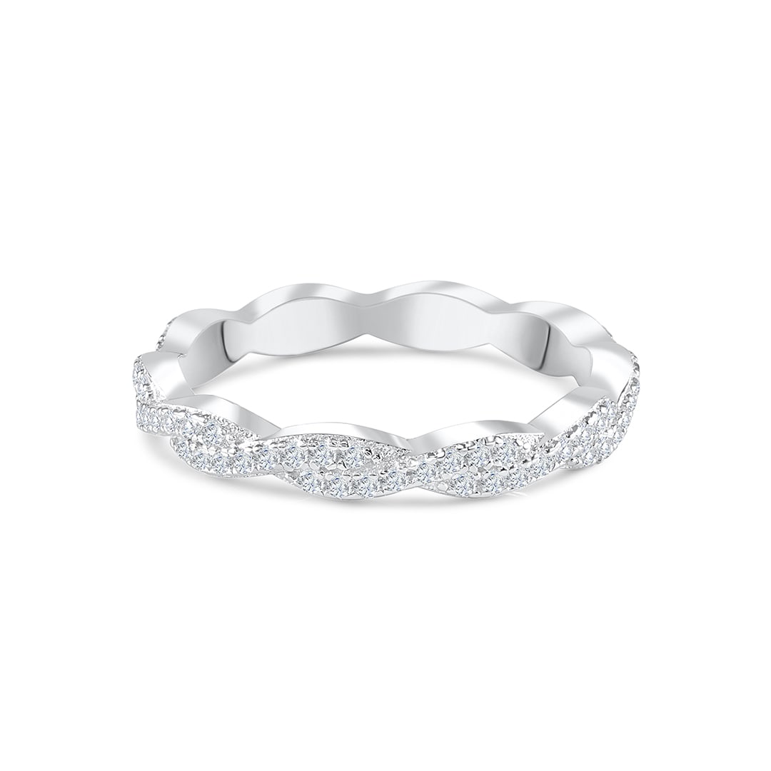 the sadie silver vintage twisted wedding band