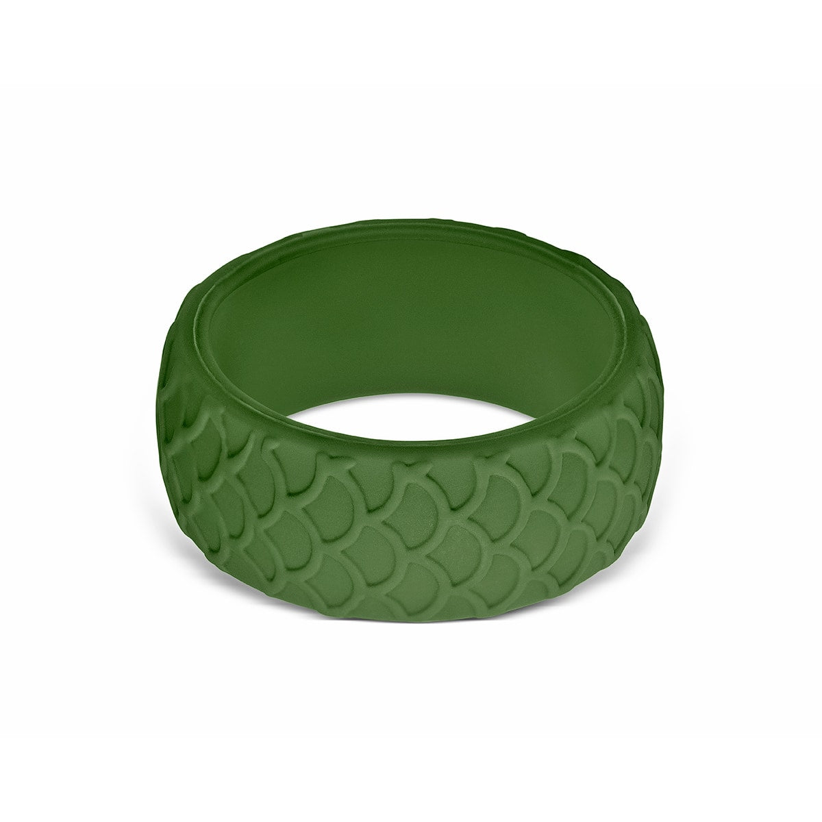 Unique Green Silicone Mens Ring Journey