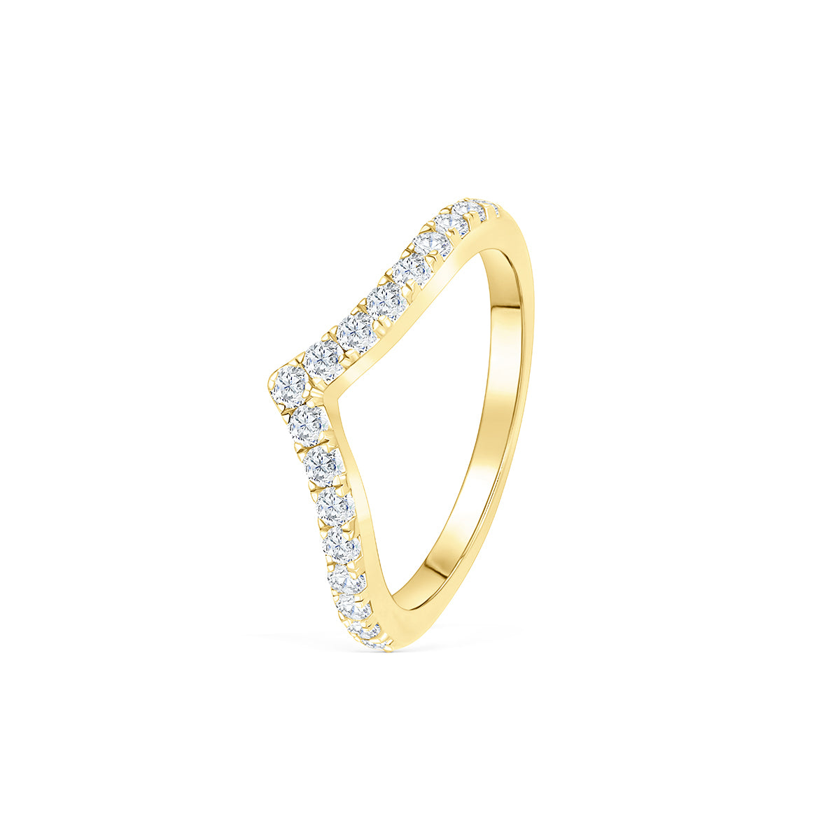 Gold Chevron Wedding band