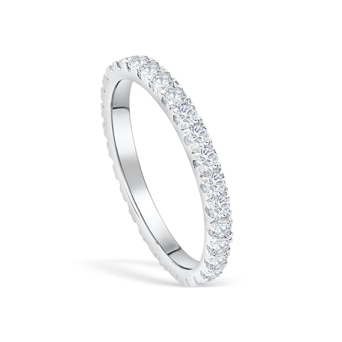 silver eternity wedding band