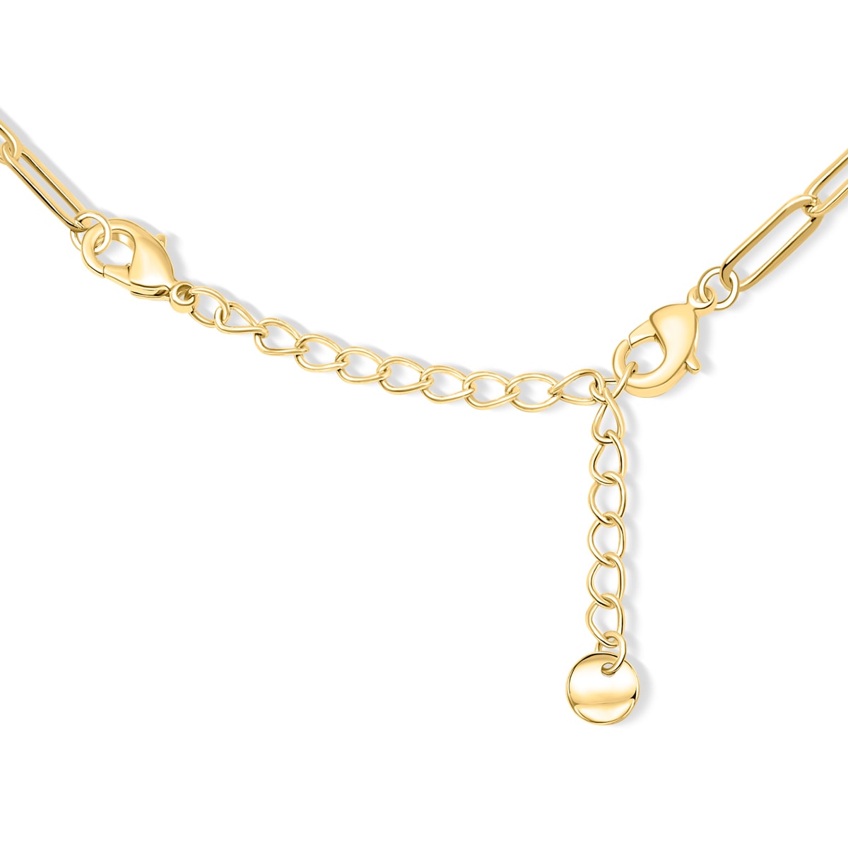 Gold paperclip necklace