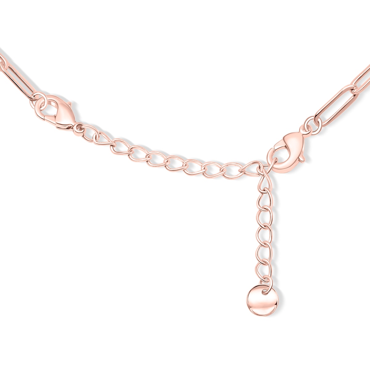 Unique rose gold paperclip necklace