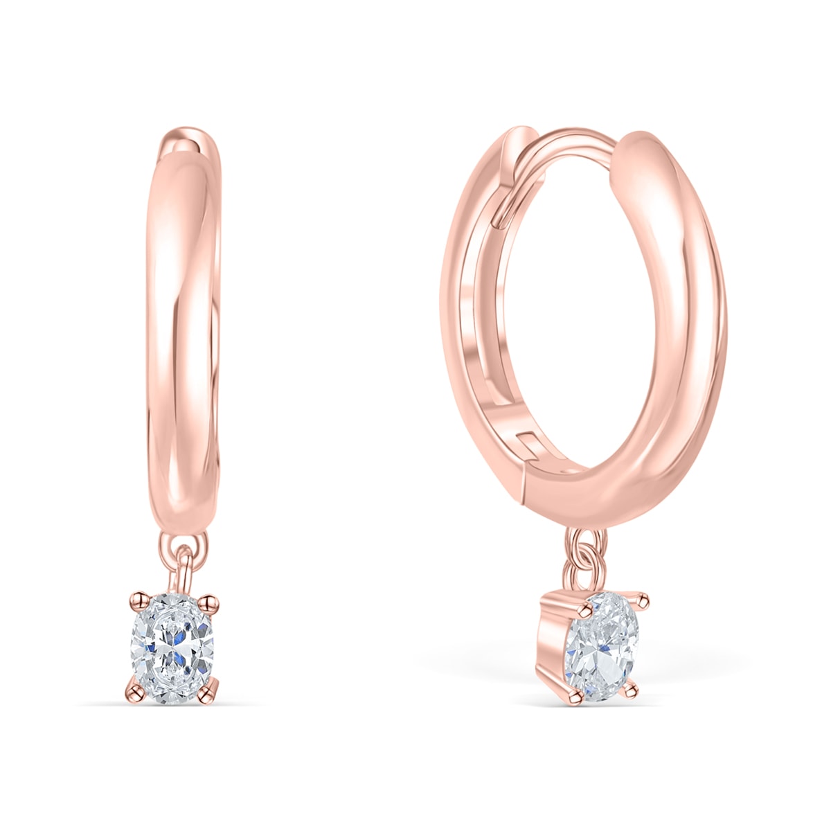 Petite hoop earrings rose gold