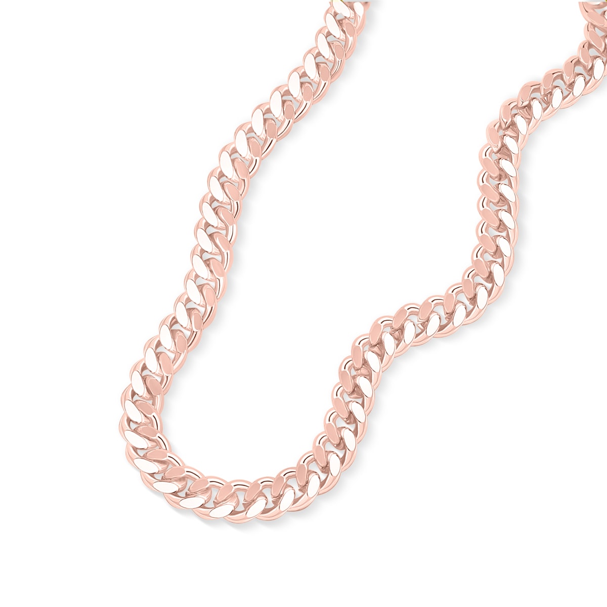 Thick unique rose gold chain necklace