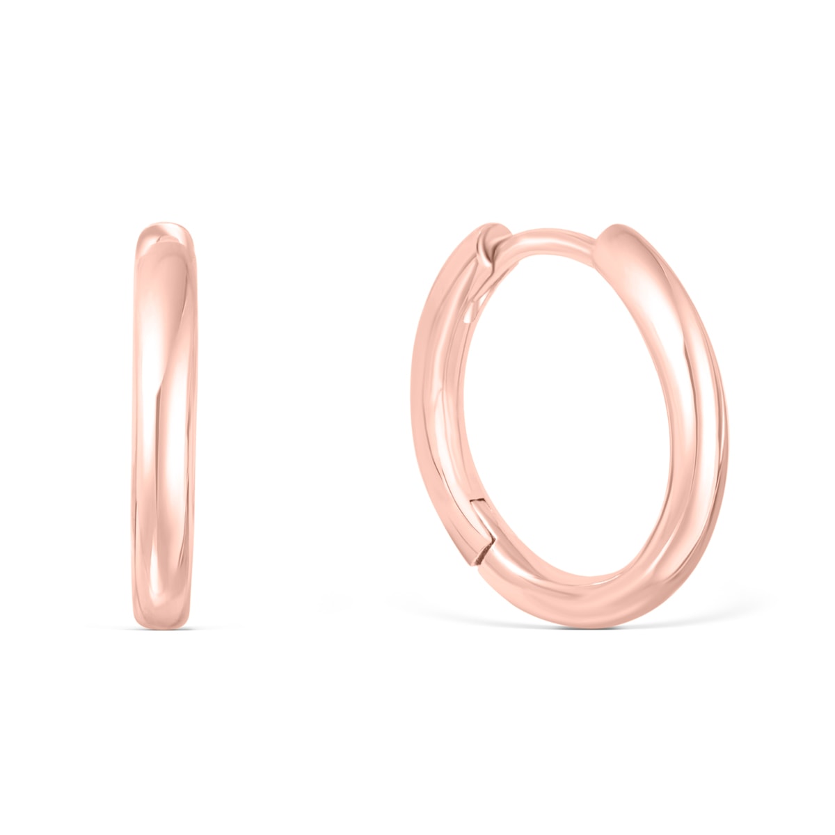 Small rose gold hoop earrings