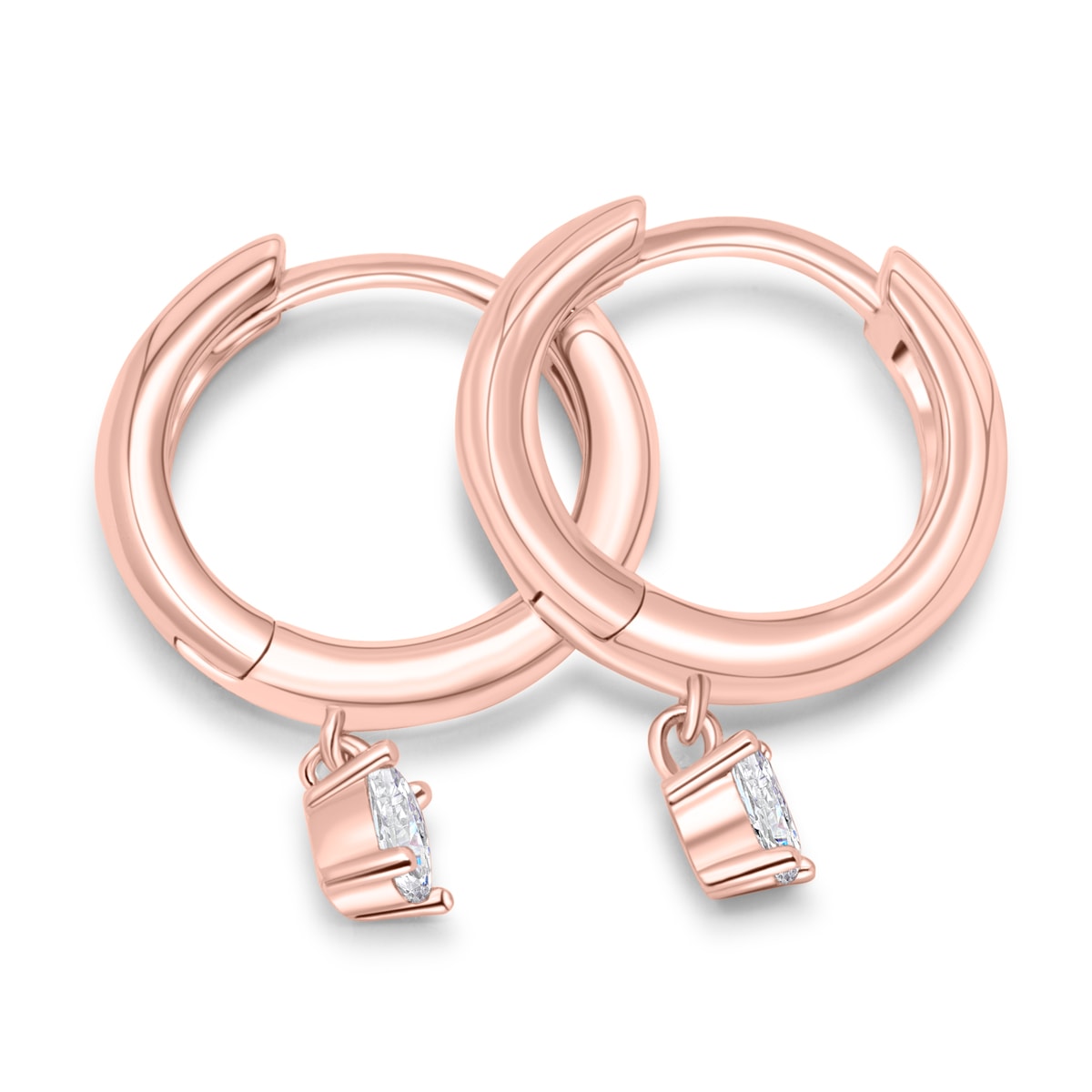 Rose gold small hoop earrings