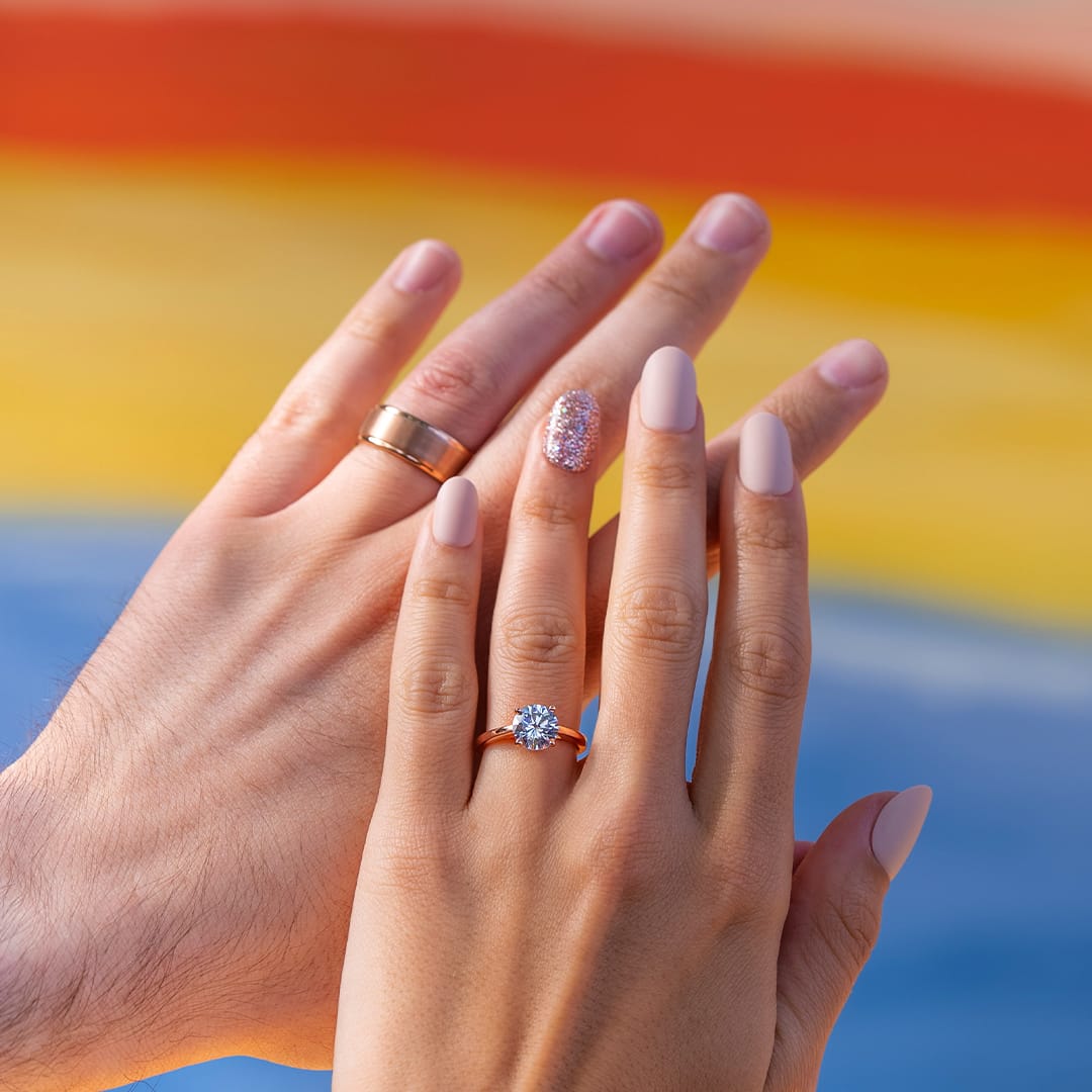 the excalibur rose gold tungsten ring