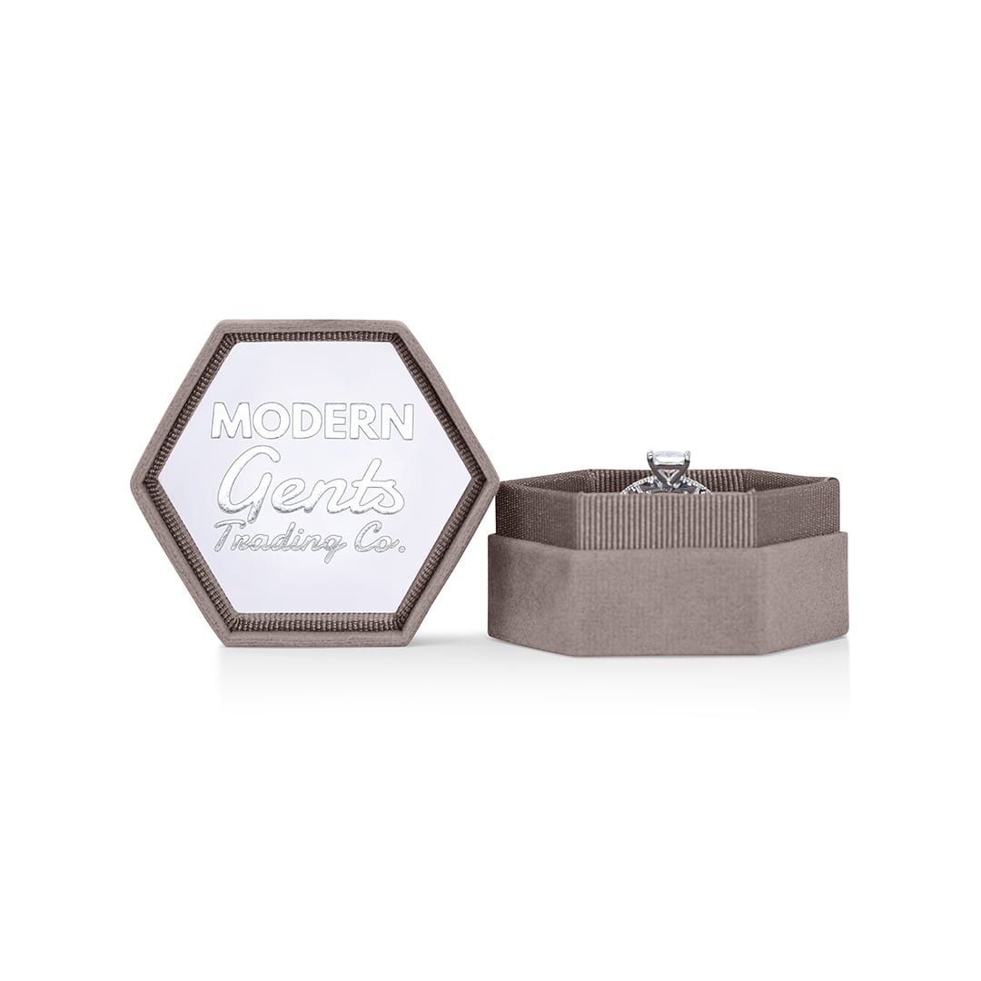 Taupe ring box